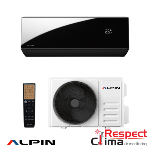 Инверторен климатик Alpin NORDIC BLACK - ASW-70KTNBI / 70KTNO, 24 000 BTU, A+++